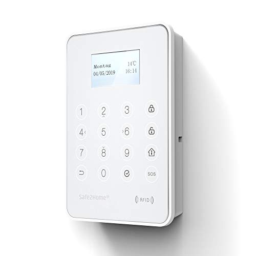 Safe2Home® externes Tastenfeld Außen SP310 + Innen für Funk Alarmanlage Serie SP310 – Bedienteil mit RFID Reader – Tastatur für Alarmanlage SP310
