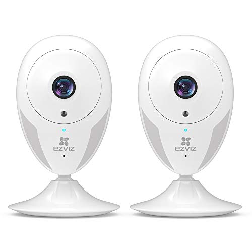 EZVIZ CTQ2C Überwachungskamera innen WLAN IP Kamera 1080p mit Magnetfuß Videoüberwachung mit Nachtsicht, Bewegungsmelder, Two-Way-Audio Gegensprechen, Handy App, Haus/Baby/Haustier Indoor Cam 2er Set