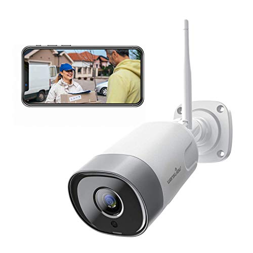 Wansview Überwachungskamera Aussen,WLAN IP Kamera 1080P WiFi IP66 wasserdichte Sicherheitskamera mit Bewegungserkennung, Zwei-Wege-Audio, Micro SD Kartenslot, ONVIF und Arbeitet mit Alexa W5